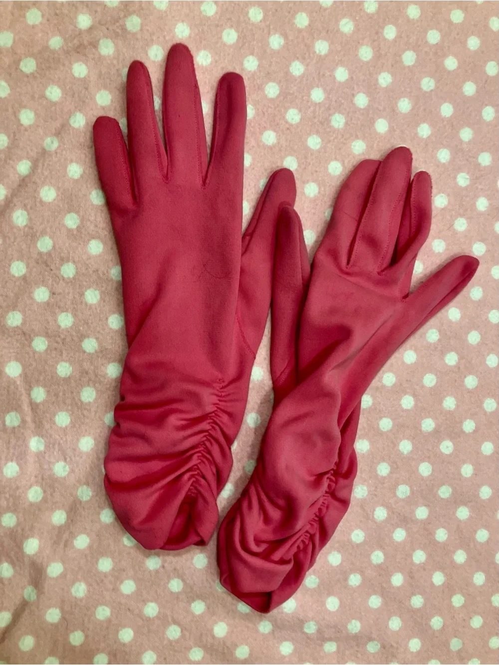 Vintage Hansen Gloves 7 Raspberry Pink